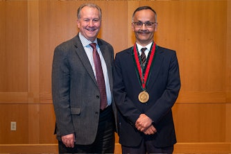 Pictured (l – r): Dean Aaron Bobick and Baruah