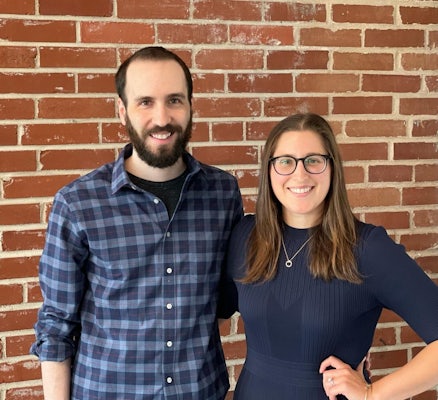 Andrew Brimer and Abby Cohen are co-founders of Sparo Health, a respiratory care company based in St. Louis. Sparo was sold to Wellinks in May 2022.  (Photo courtesy of Wellinks.)