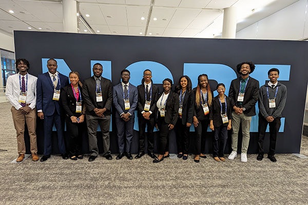 Members of the WashU chapter of the NSBE joined more than 10,000 students and professionals at the organization's national conference in April.
