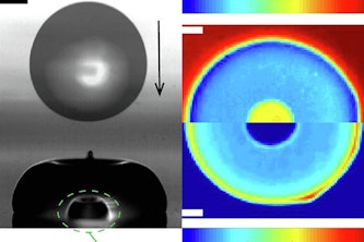 Patricia Weisensee and her lab found that thermal conduction was the most prominent form of heat transfer during droplet impact over convection or evaporation. (Courtesy: Weisensee lab)