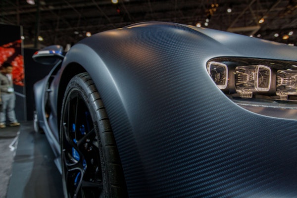 The Bugatti Chiron supercar has a carbon fiber body. New research from the group of Joshua Yuan, professor and chair of energy, environmental and chemical engineering at Washington University in St. Louis' McKelvey School of Engineering, may soon lead to even lighter, stronger carbon fiber -- and stronger plastics -- all using what is currently a waste product. (Photo: Shutterstock