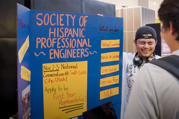 The Society of Hispanic Professional Engineers has returned to the McKelvey School of Engineering following a period of inactivity during the COVID-19 pandemic. 