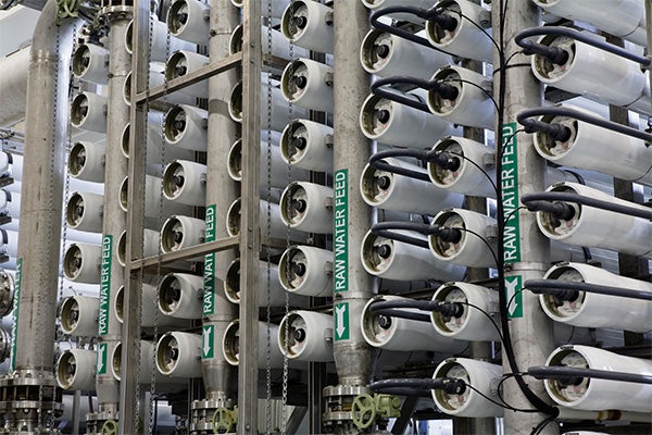 A filtering system in a reverse osmosis water purification plant (Image: iStock)